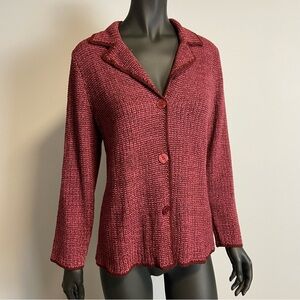 VTG coldwater creek / knit pink purple blazer L